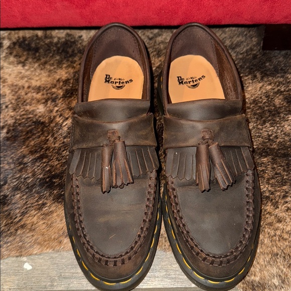 Dr. Martens Brown Loafers with Yellow Stitching main image 7